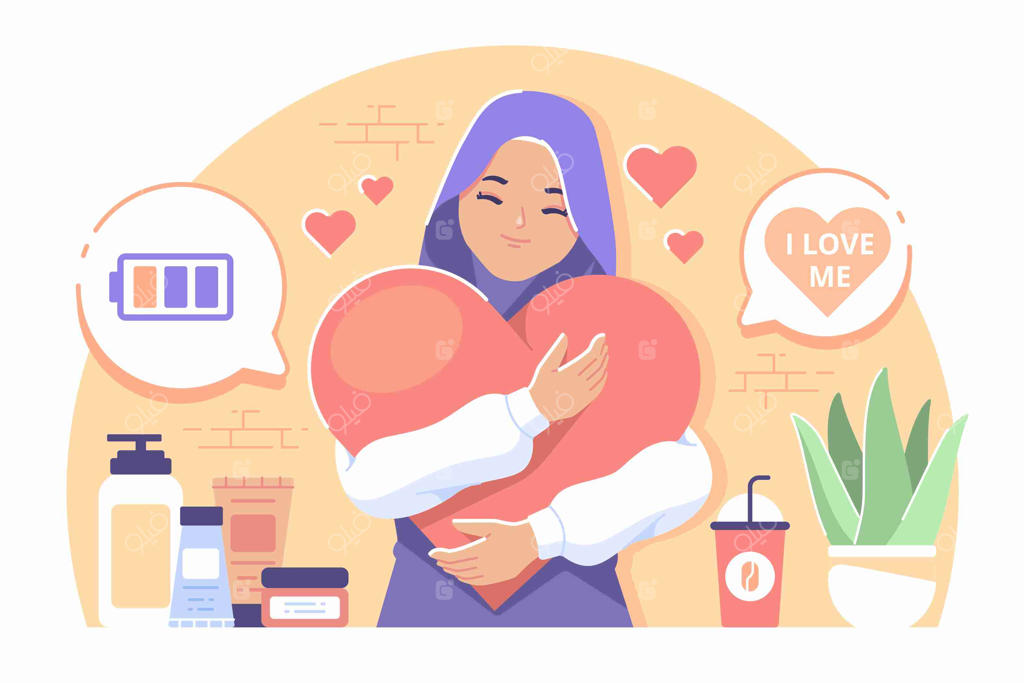 پس‌زمینه تصویر مراقبت از خود برای دختران مسلمان