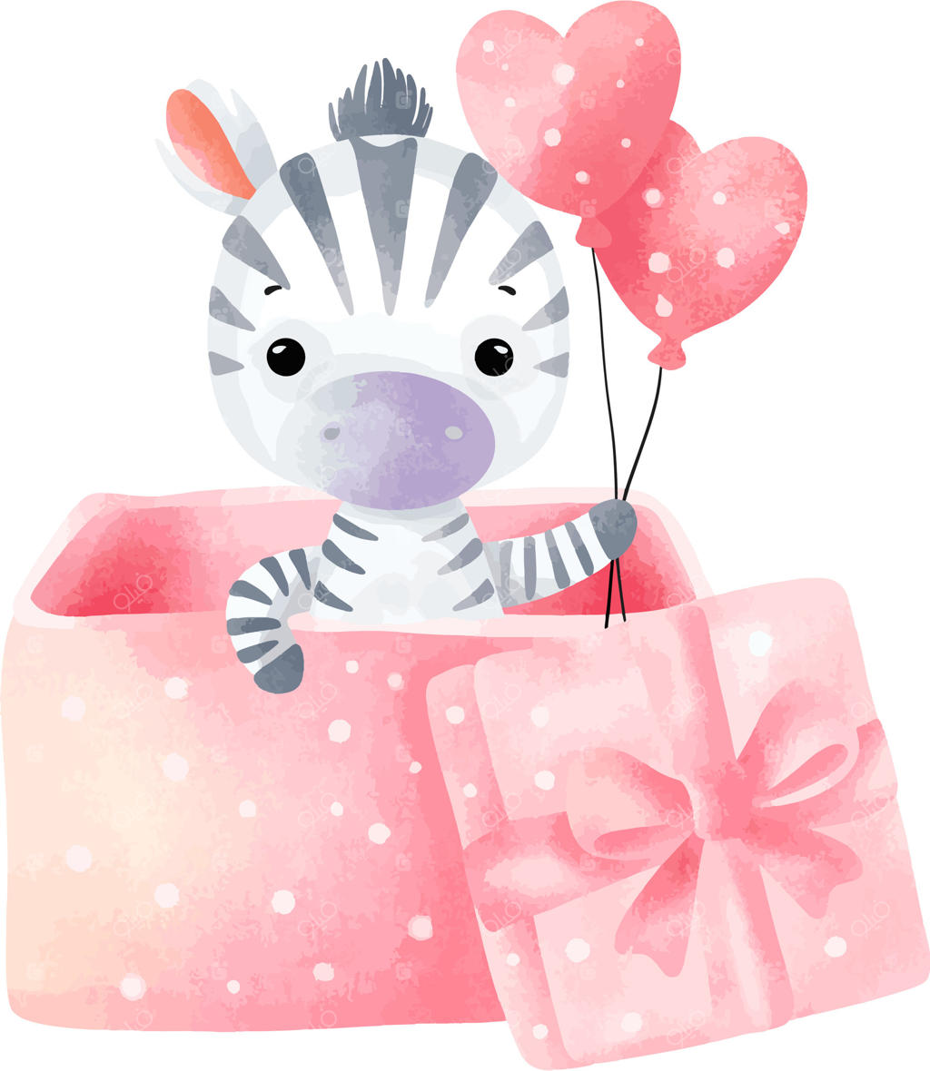 گورخر آبرنگی در جعبه کادویی