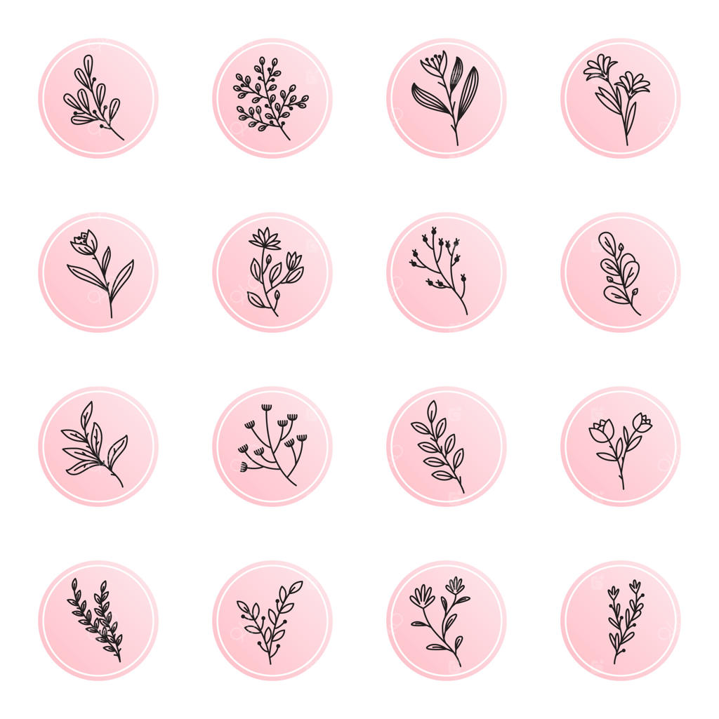 استوری‌های برجسته اینستاگرام با طرح‌های دستی گل‌ها