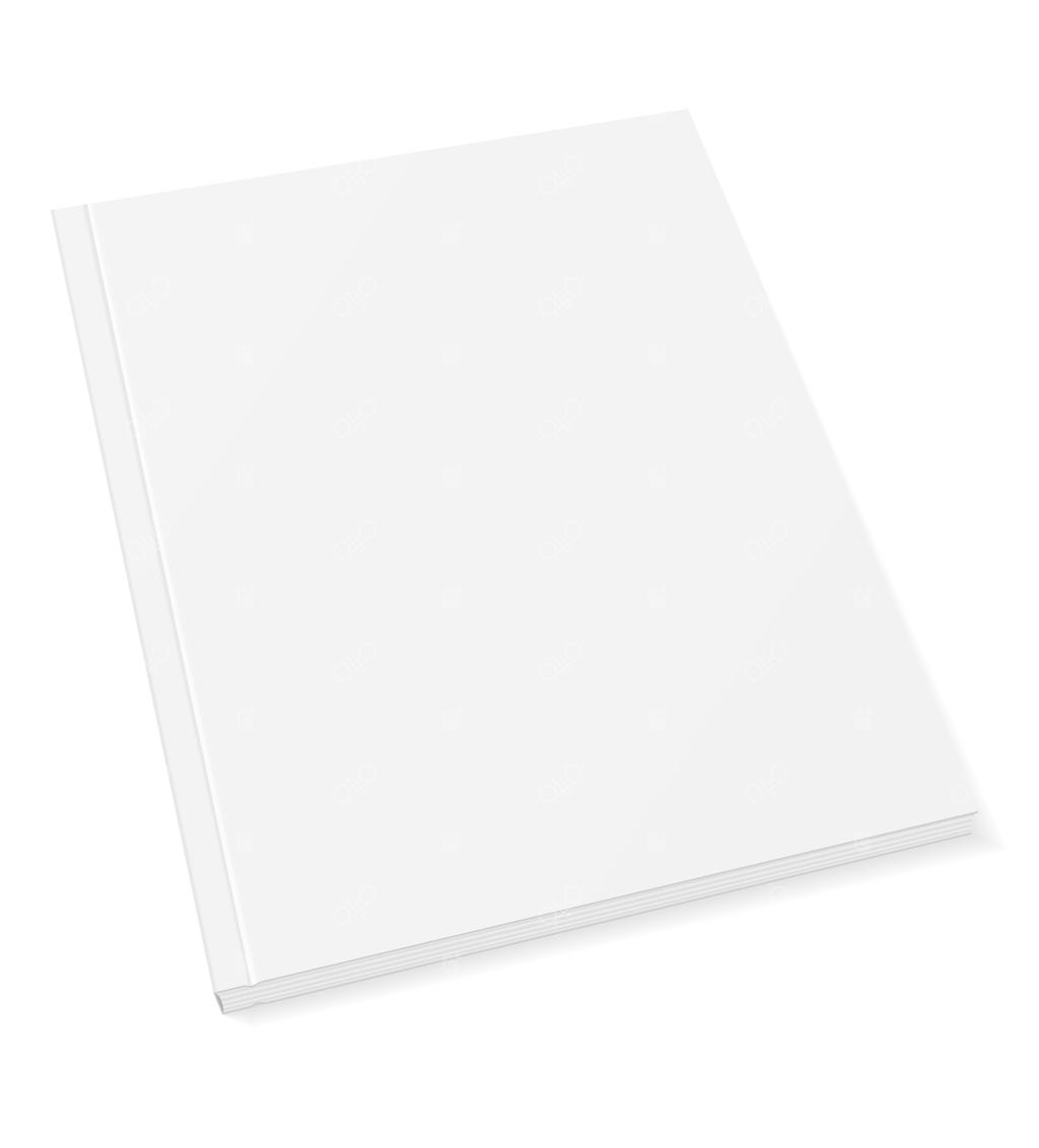 قالب خالی جلد کتابچه بروشور مجله روی زمینه سفید