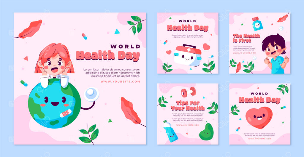 مجموعه پست‌های اینستاگرام برای جشن روز جهانی بهداشت