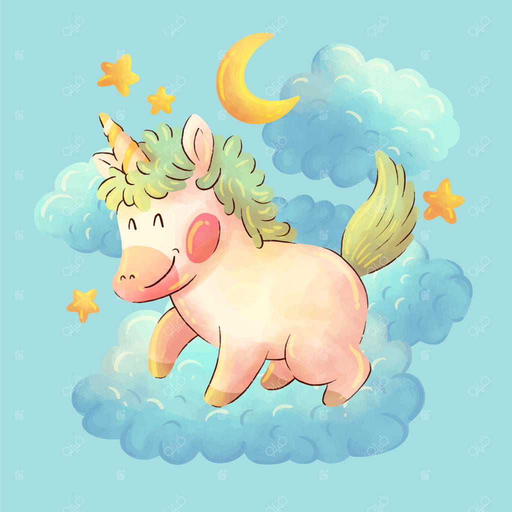 تصویر بامزه تک‌شاخ