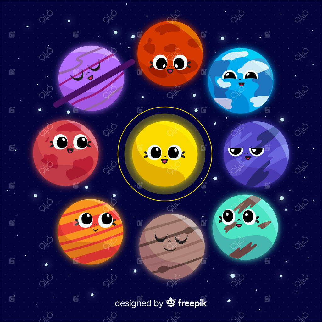 سیارات راه شیری با طراحی ساده و چهره‌ای بامزه