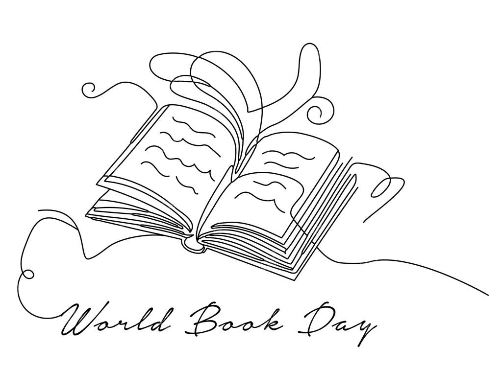 طرحی از یک کتاب با نوشته روز جهانی بر روی آن