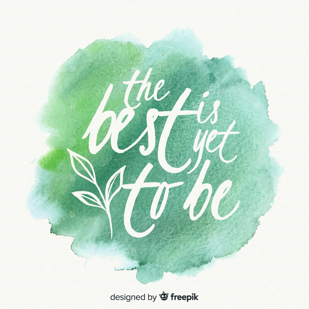 پیام مثبتی بر روی لکه آبرنگی