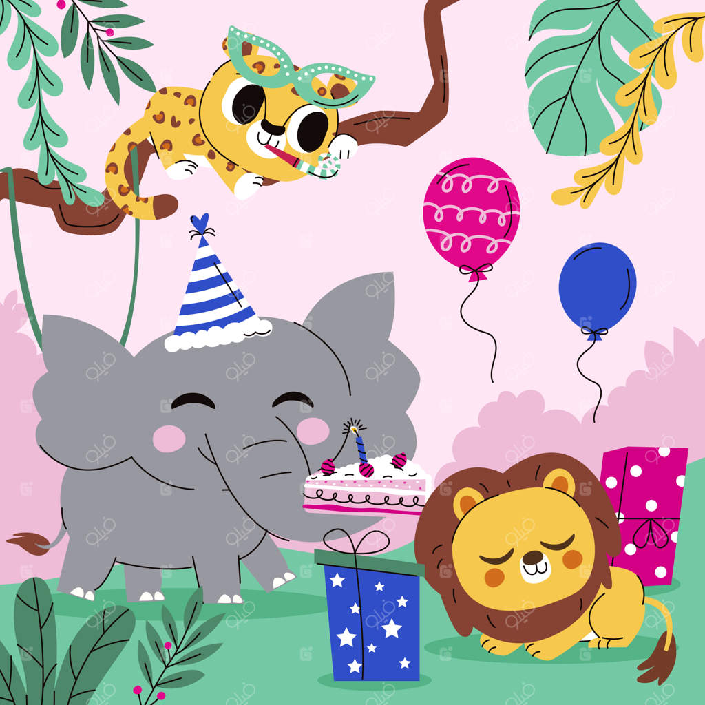 تصویرسازی تولد دستی کشیده شده