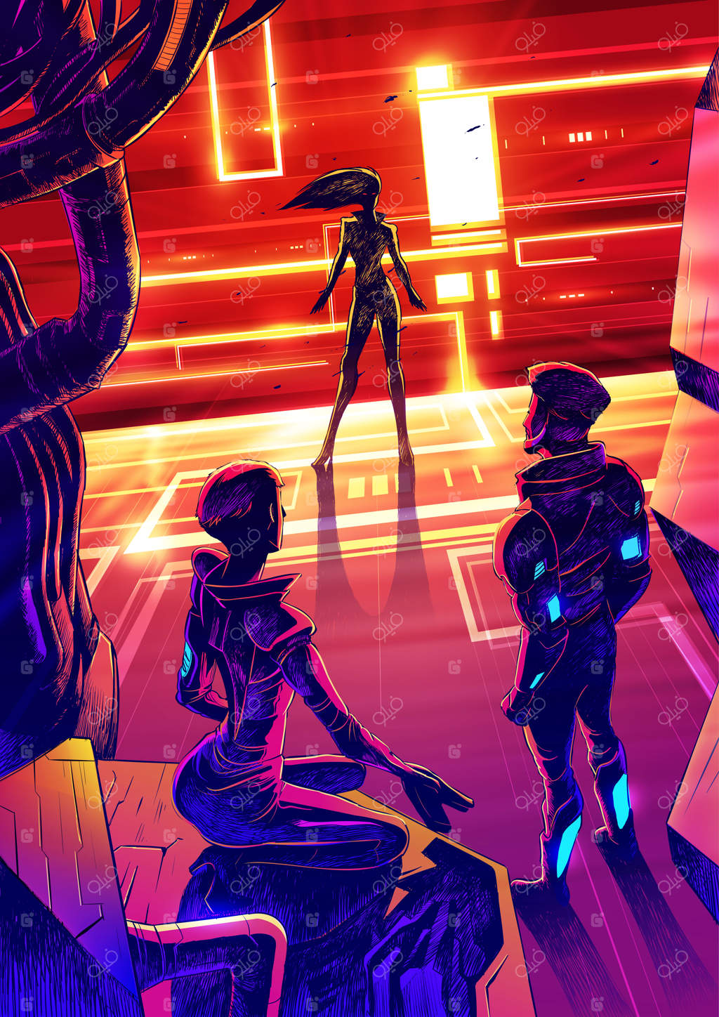 رویارویی سایبرپانک میان شکارچی و قاتل