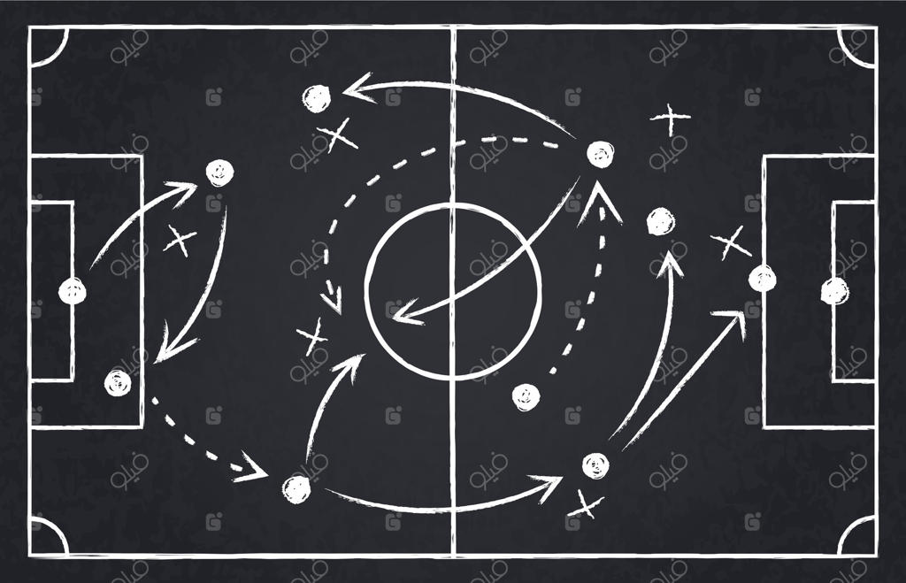 استراتژی فوتبال با گچ: استراتژی تیم و تاکتیک بازی، تصویرسازی تاکتیک‌ها برای قهرمانی جام فوتبال
