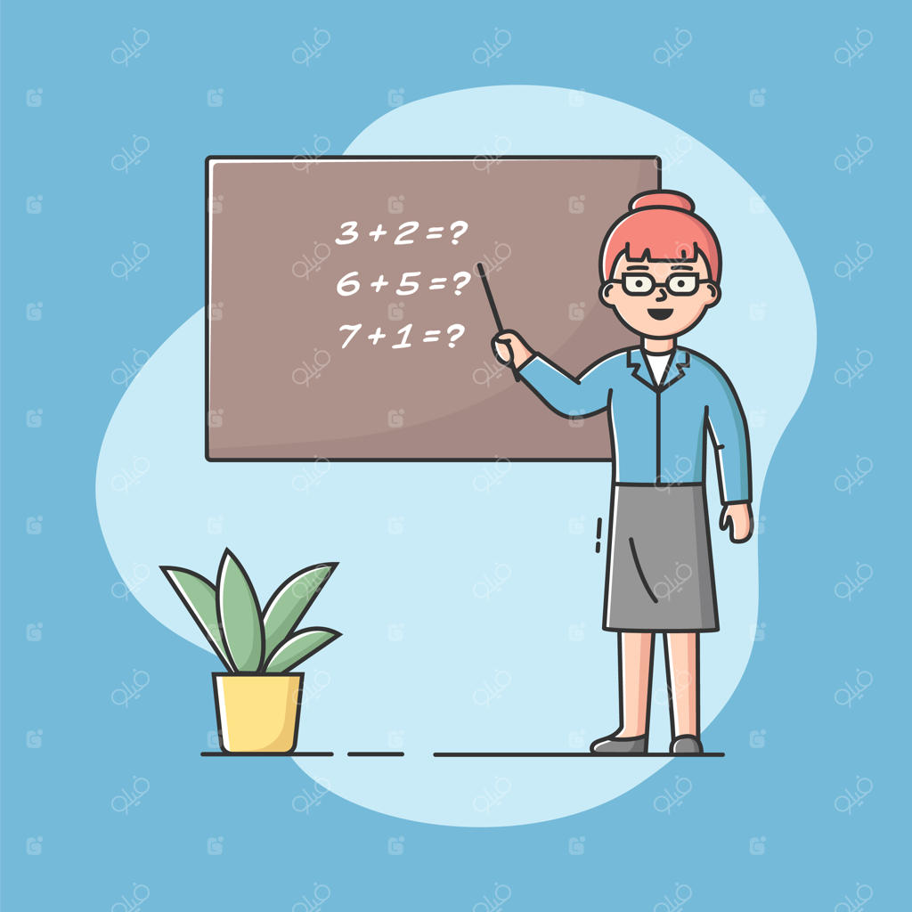 معلم با لباس فرم پای تخته سیاه، نیروی کار حرفه‌ای، زن با اعتماد به نفس در کلاس درس.