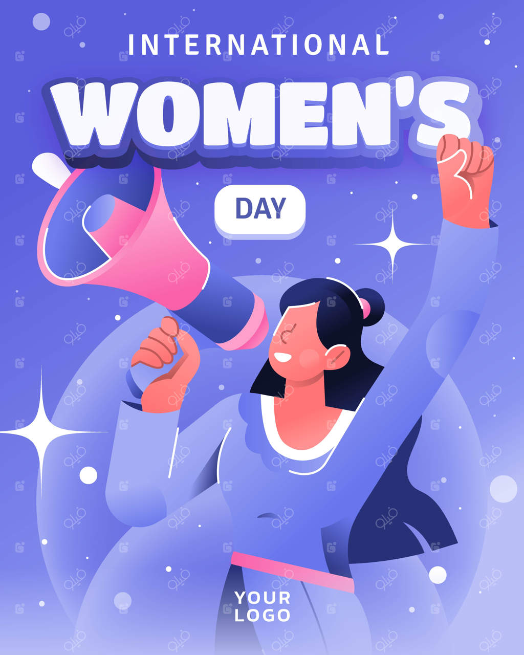 قالب پست اینستاگرام برای روز جهانی زن