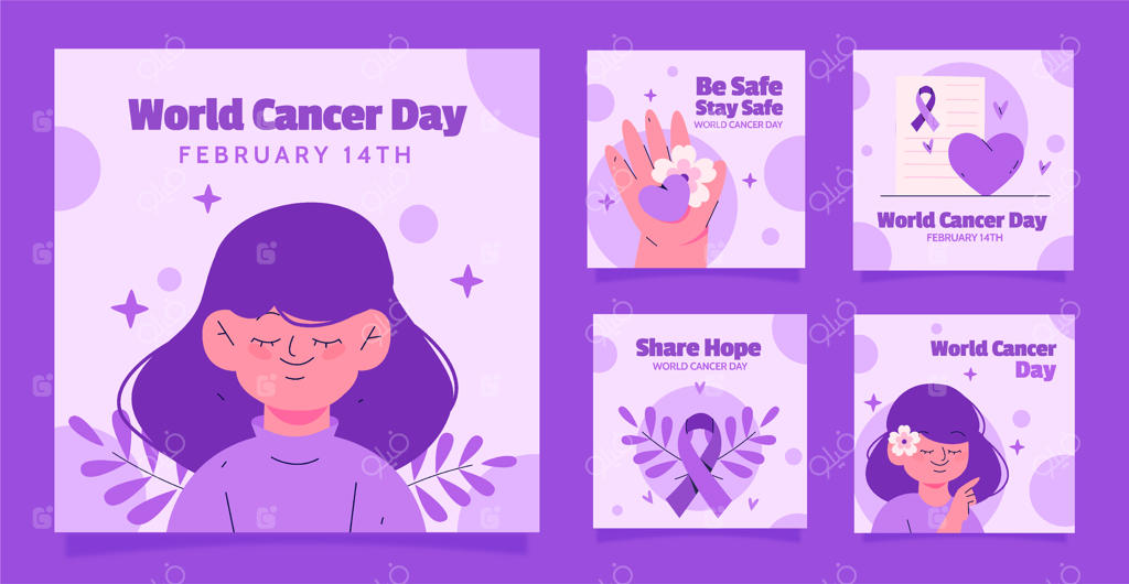 مجموعه‌ای از پست‌های اینستاگرام برای آگاهی‌بخشی روز جهانی سرطان