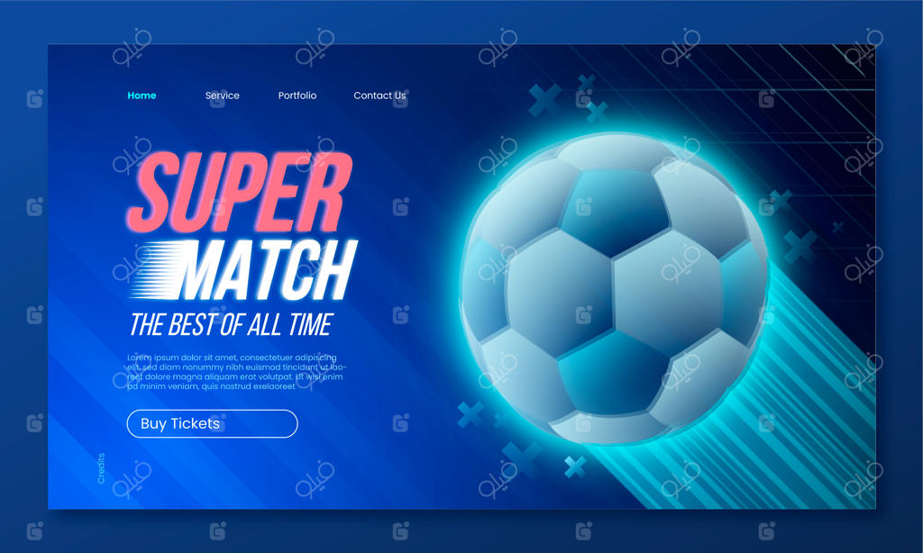 قالب صفحه فرود فوتبال