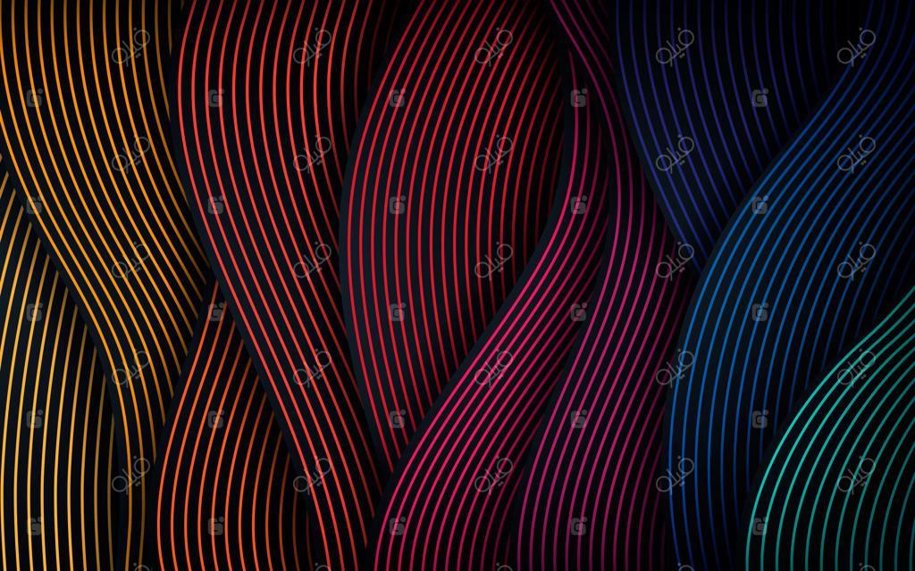 پس‌زمینه رنگارنگ با خطوط موج‌دار پویا