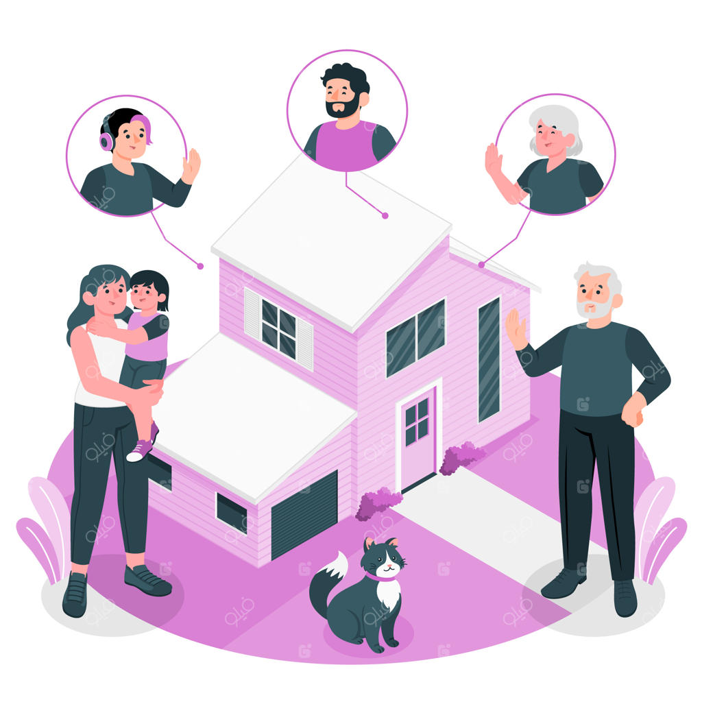 تصویرسازی مفهوم خانه چند نسلی