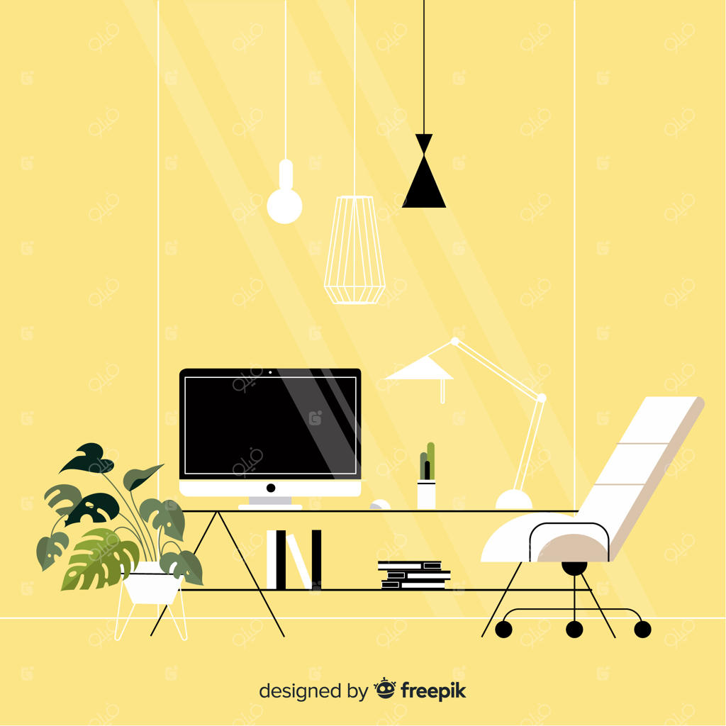 میز اداری مدرن با طراحی تخت