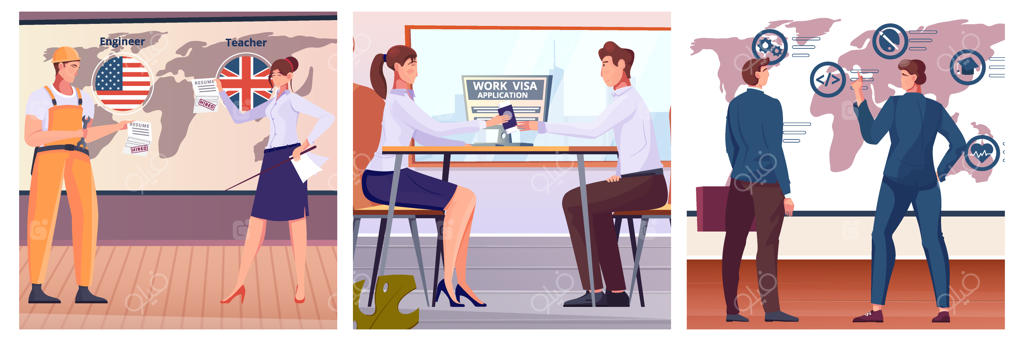 کارگران مهاجر در محیط‌های اداری و ترکیب کاری