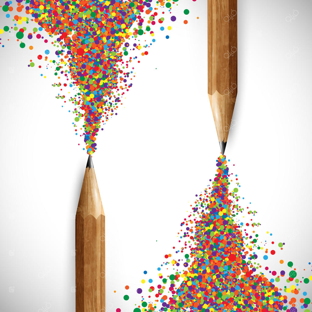 مداد رنگی، وکتور