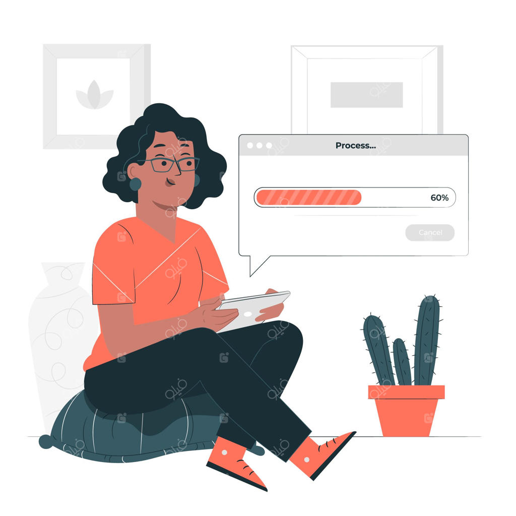 تصویرسازی مفهومی نشانگر پیشرفت