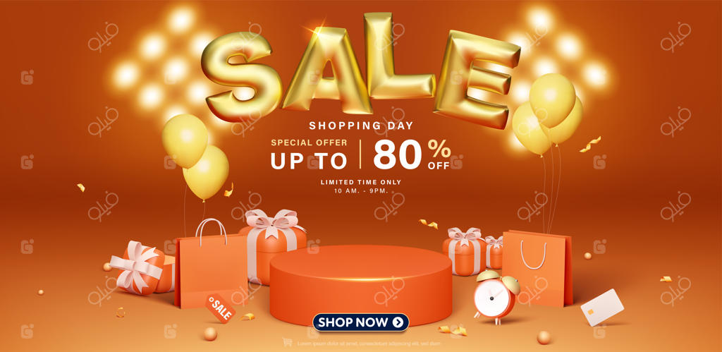 طراحی قالب بنر تبلیغاتی فروش برای وب یا شبکه‌های اجتماعی