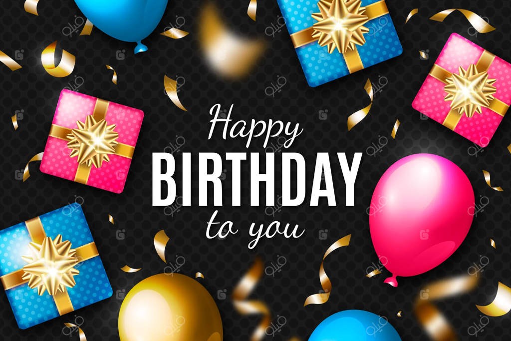 پس‌زمینه تولد واقع‌گرایانه با هدایا و برف شادی