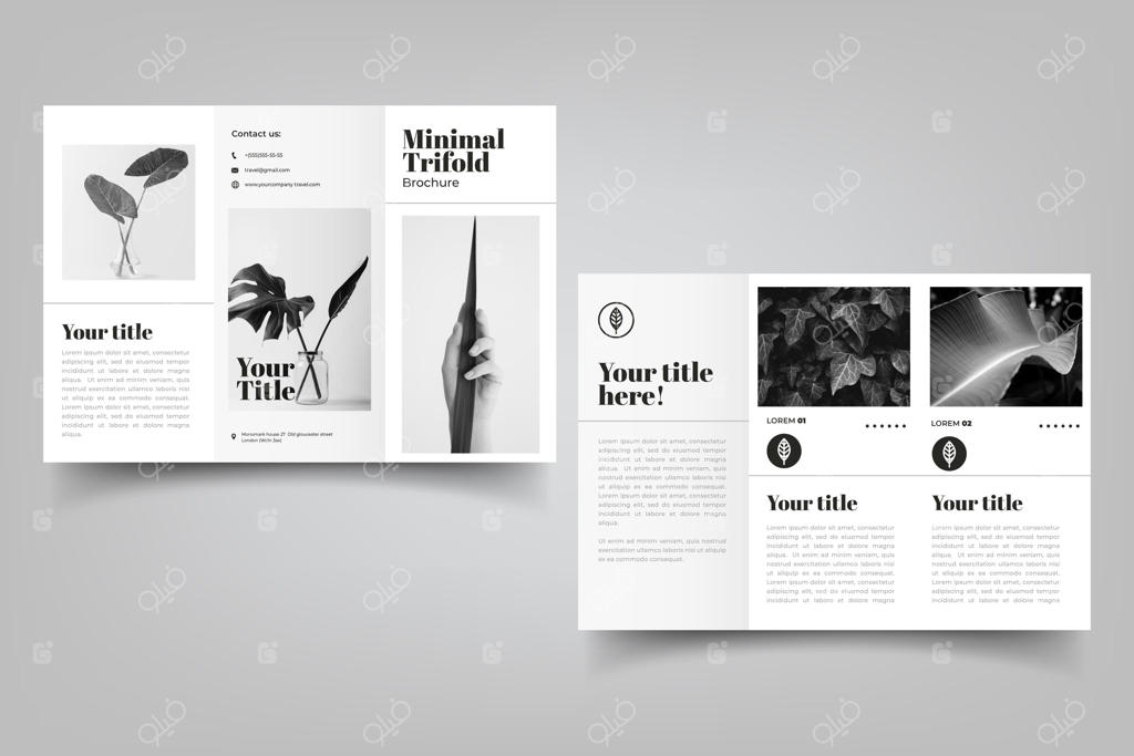 قالب بروشور سه‌لتکه مینیمال