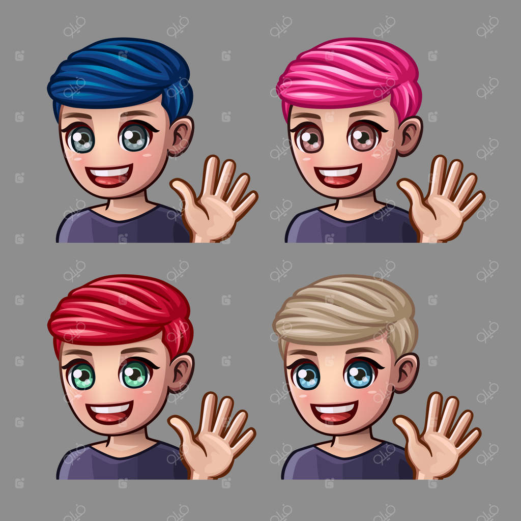 آیکون‌های احساسی و لبخند برای شبکه‌های اجتماعی و استیکرها