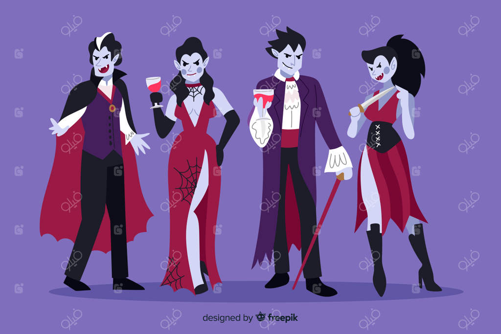 مجموعه شخصیت‌های خون‌آشام طراحی شده با دست