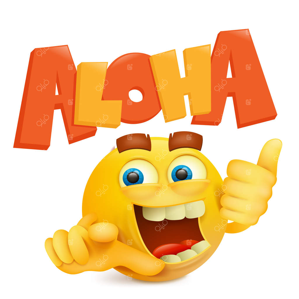 صورتک زرد خندان با عنوان آلوها.