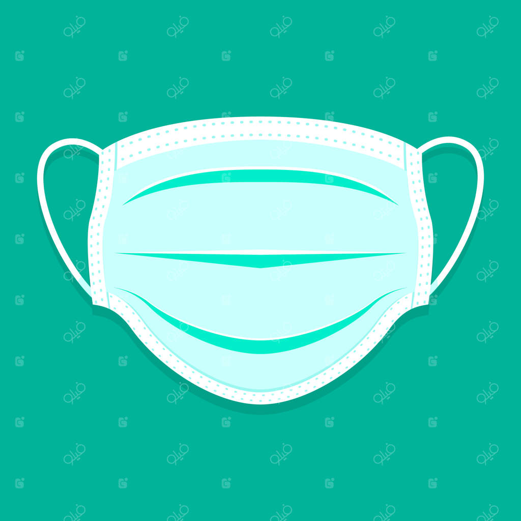 ماسک پزشکی تخت و مصور