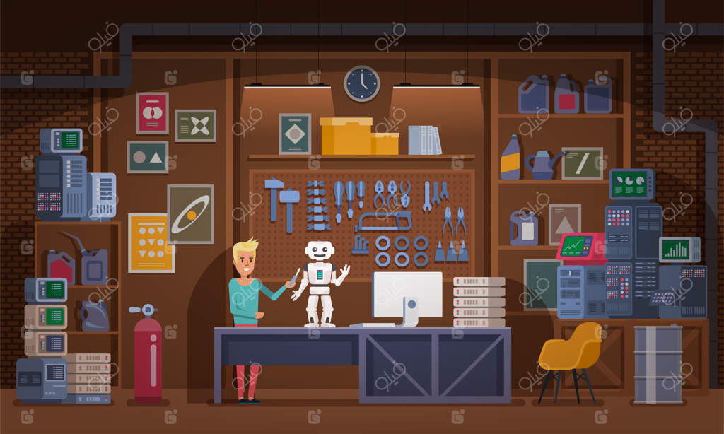 پسر بچه و ربات