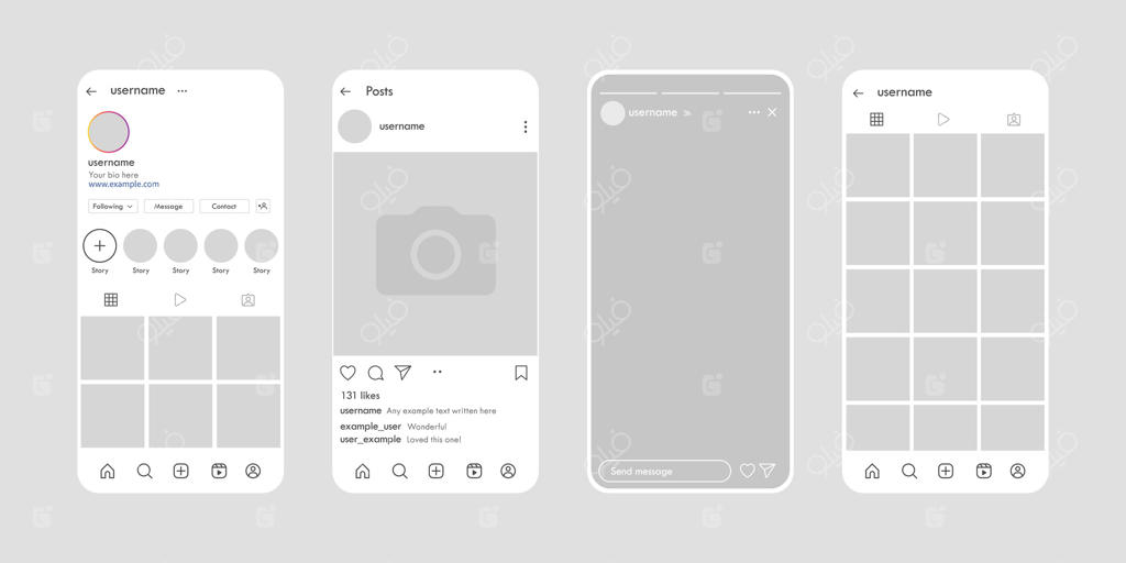طراحی رابط کاربری اپلیکیشن شبکه اجتماعی: قالب مدرن داستان و پروفایل پلتفرم رسانه اجتماعی