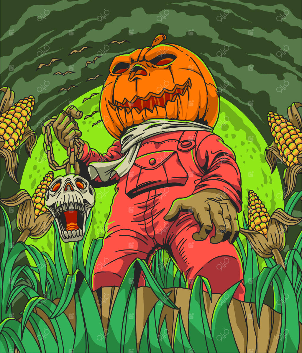 هیولای ترسناک با سر کدوتنبل تسخیر شده