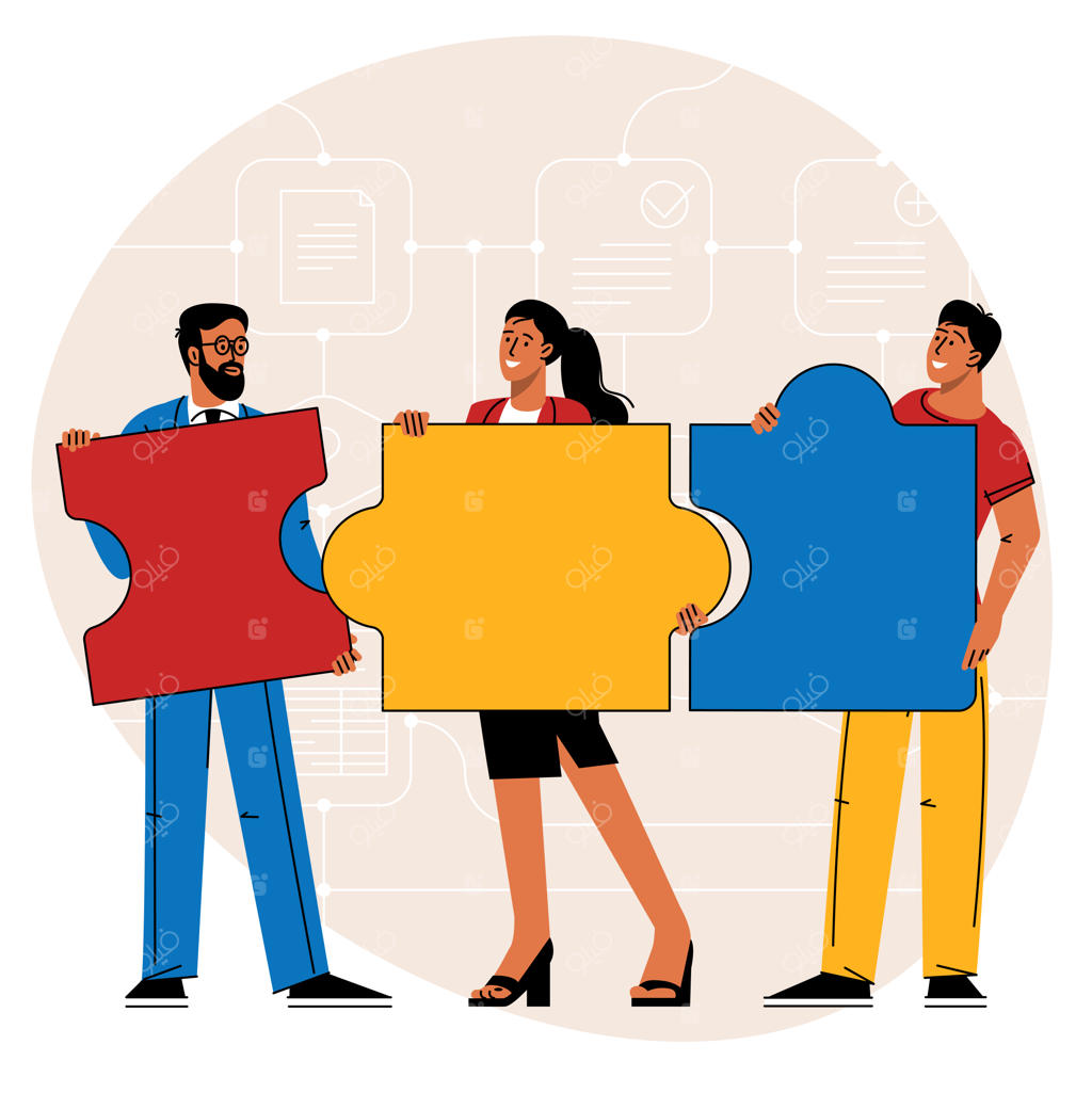 اتصال دادن قطعات پازل توسط مردم