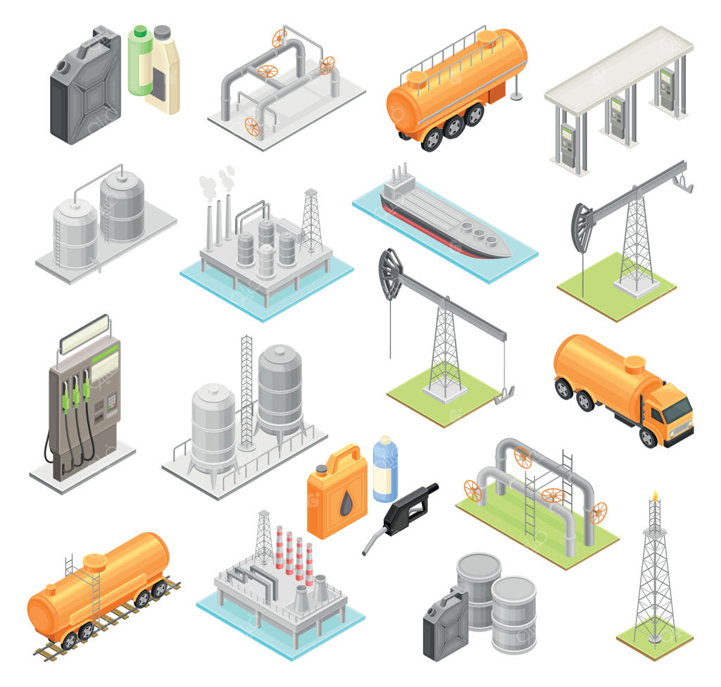 مجموعه ایزومتریک صنعت نفت و استخراج سوخت