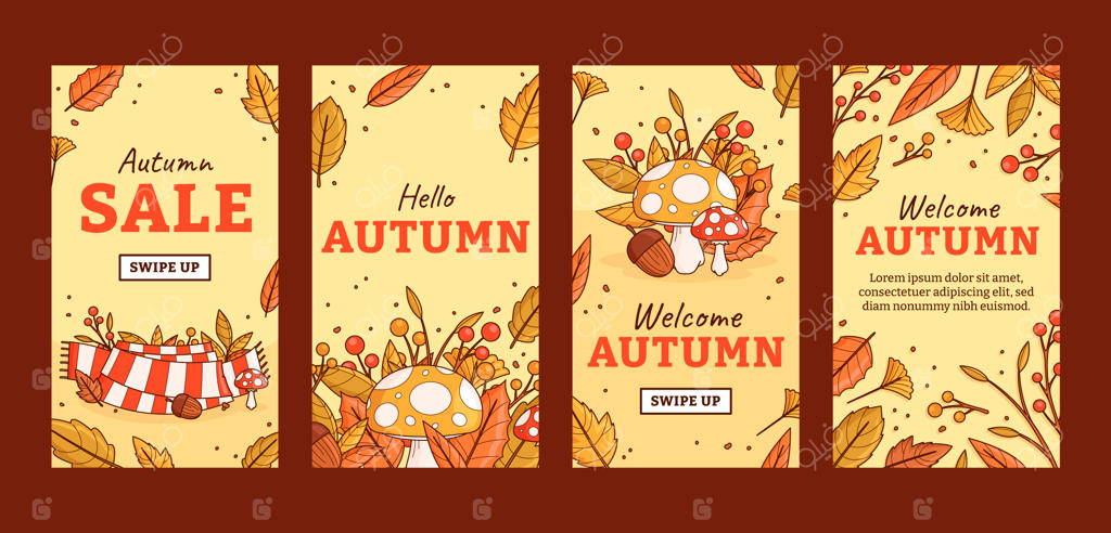 مجموعه استوری‌های دست‌ساز اینستاگرام برای جشن پاییز