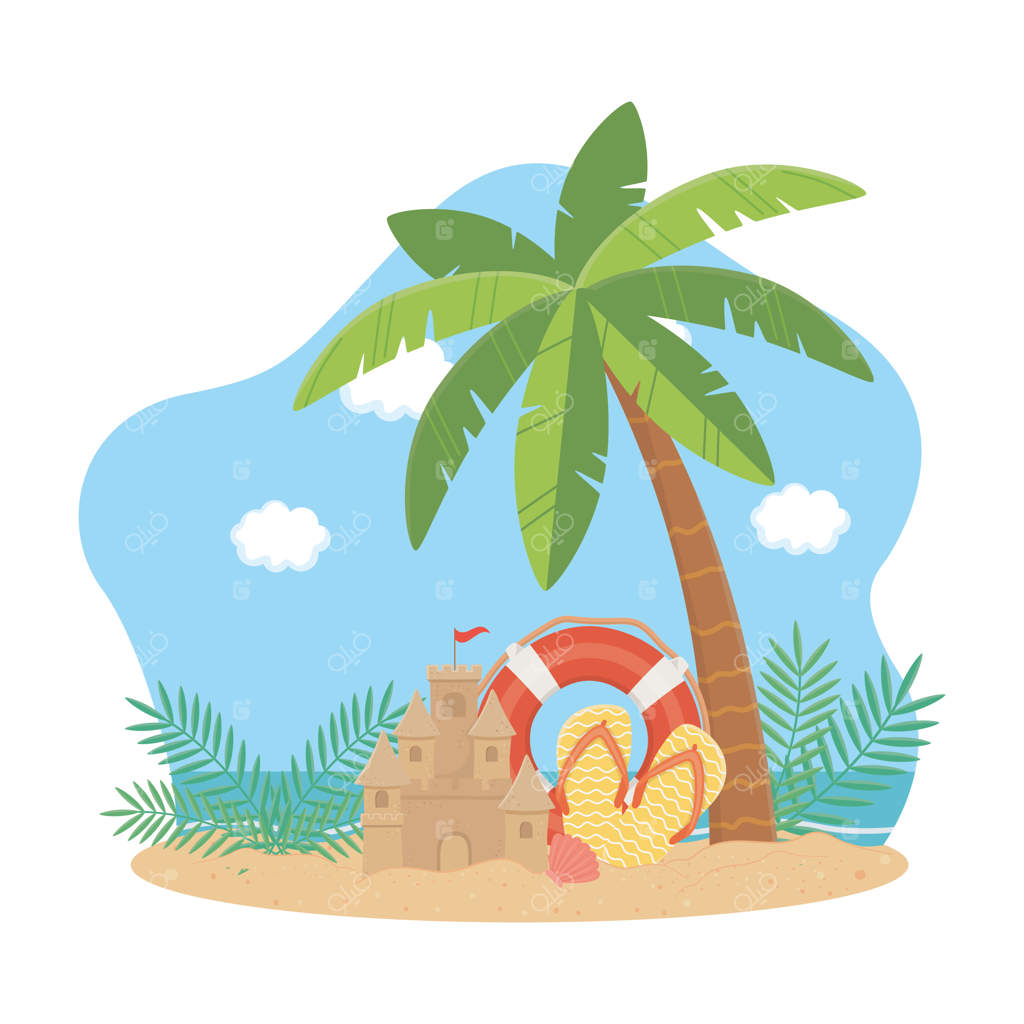 مجموعه آیکون‌های تابستان و تعطیلات