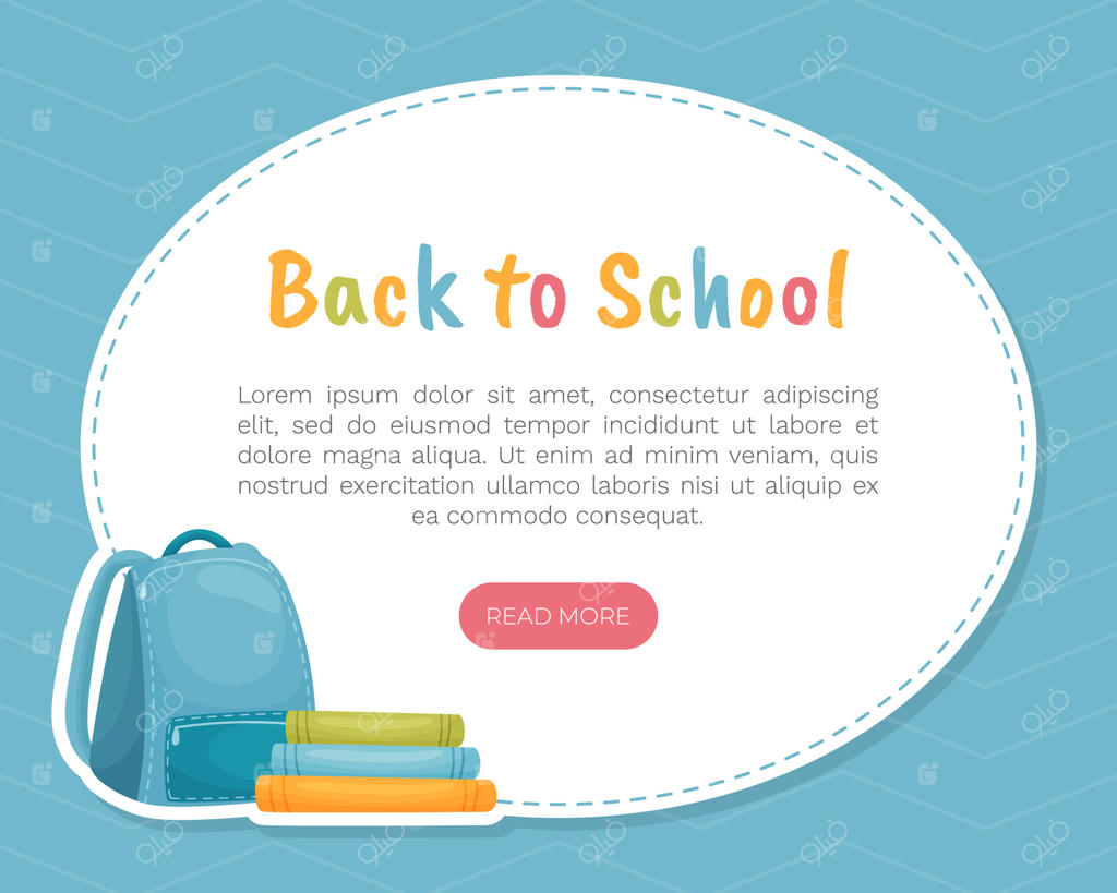 طراحی بنر بازگشت به مدرسه با پترن لوازم تحریر