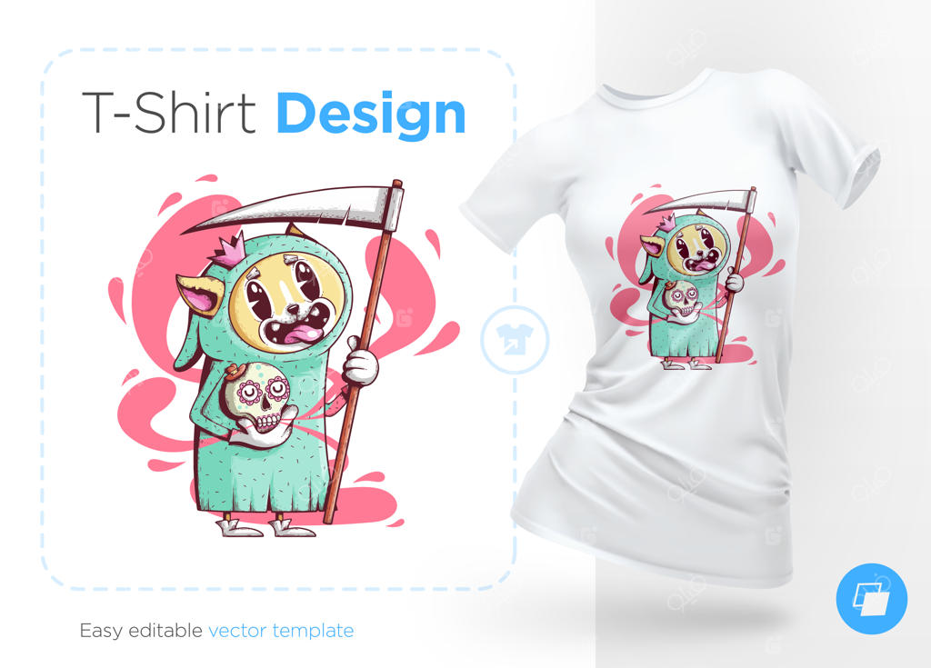 سگی با داس و جمجمه در دست.