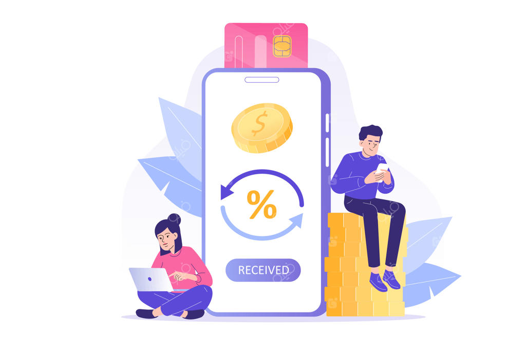 افرادی که از گوشی هوشمند خود پول نقد دریافت می‌کنند