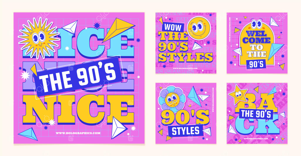 مجموعه پست‌های اینستاگرام با طرح‌های دستی و برجسته