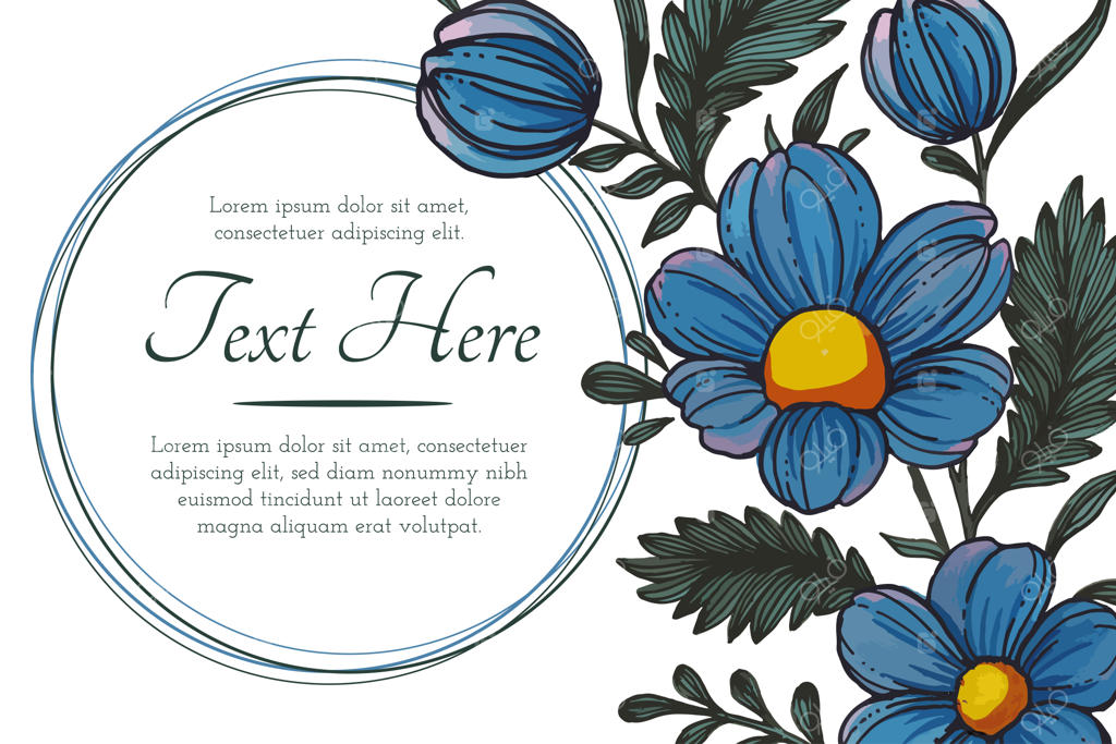 کارت زیبا برای یادآوری تاریخ با ترکیبی از گل‌های دست‌کشیده اوکراینی