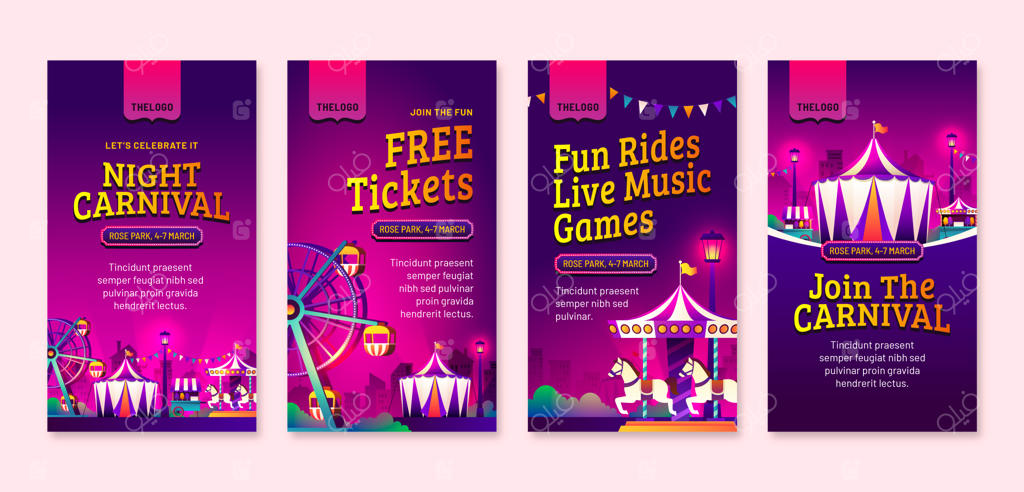 مجموعه استوری‌های اینستاگرام جشن کارناوال