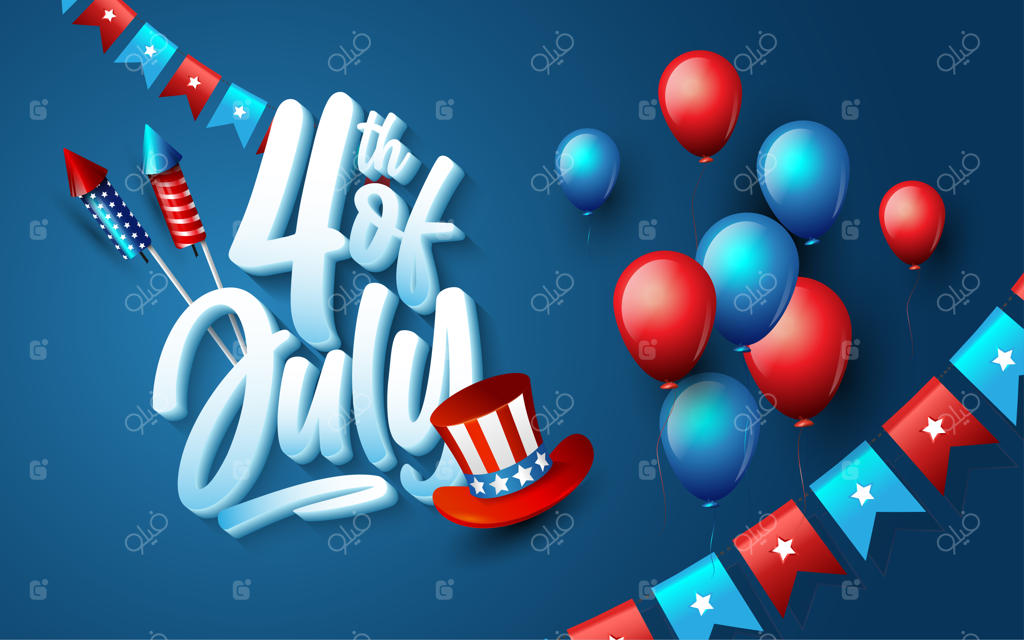 تصویر پس‌زمینه جشن روز استقلال آمریکا در چهارم ژوئیه