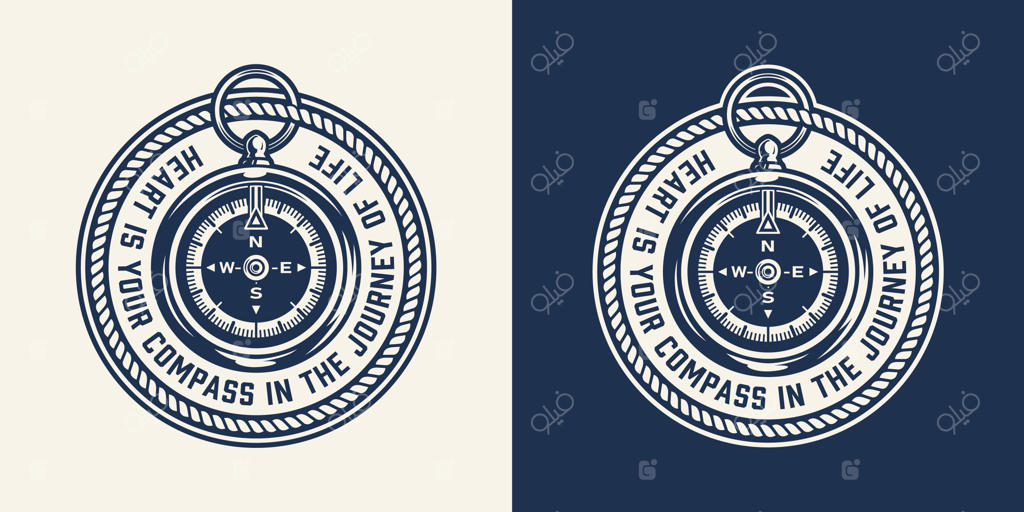 چاپ گرد وینتج با طرح دریایی