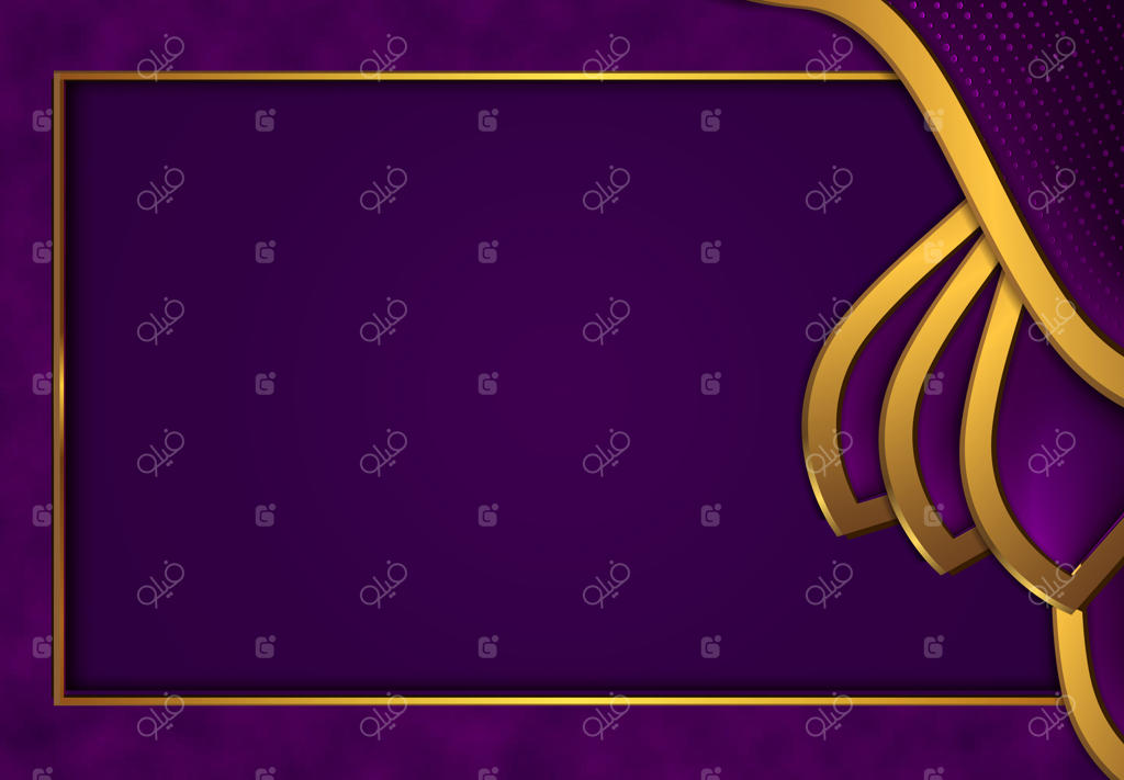 زمینه طلایی لوکس با فلز بنفش تیره