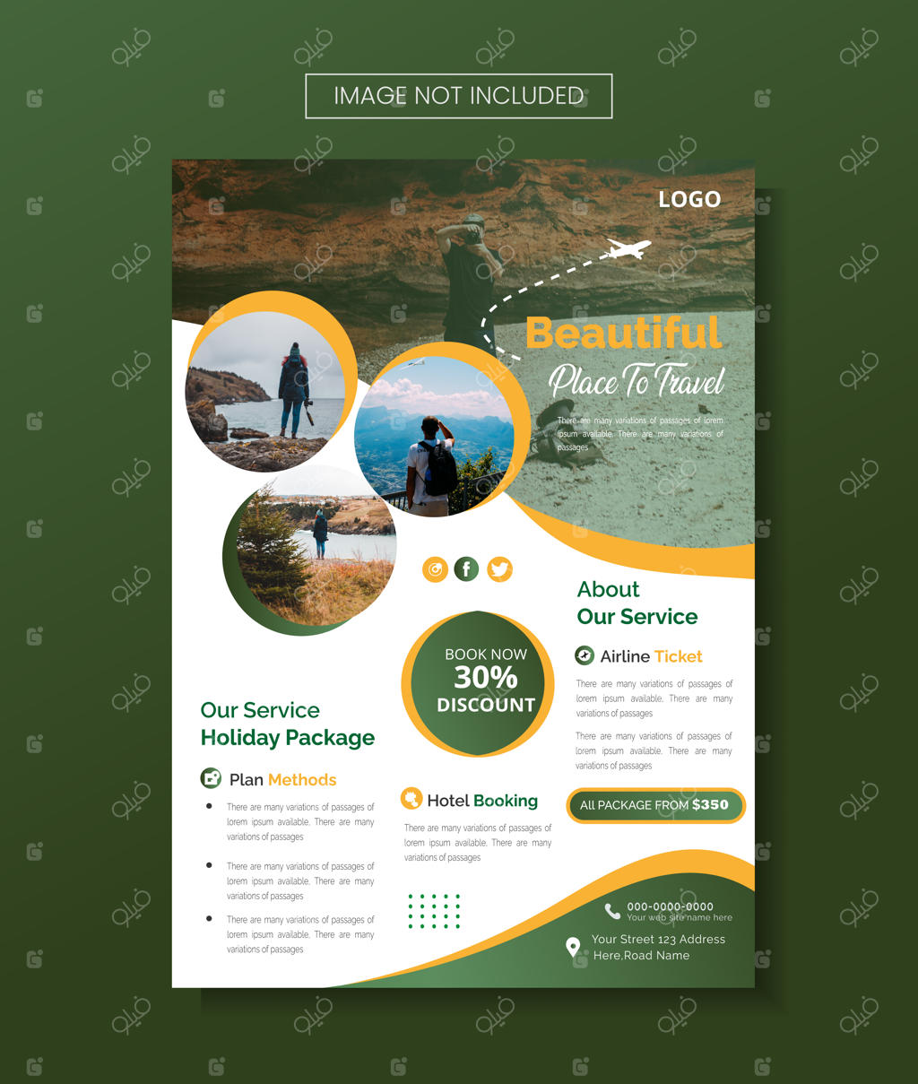 قالب تراکت مسافرتی