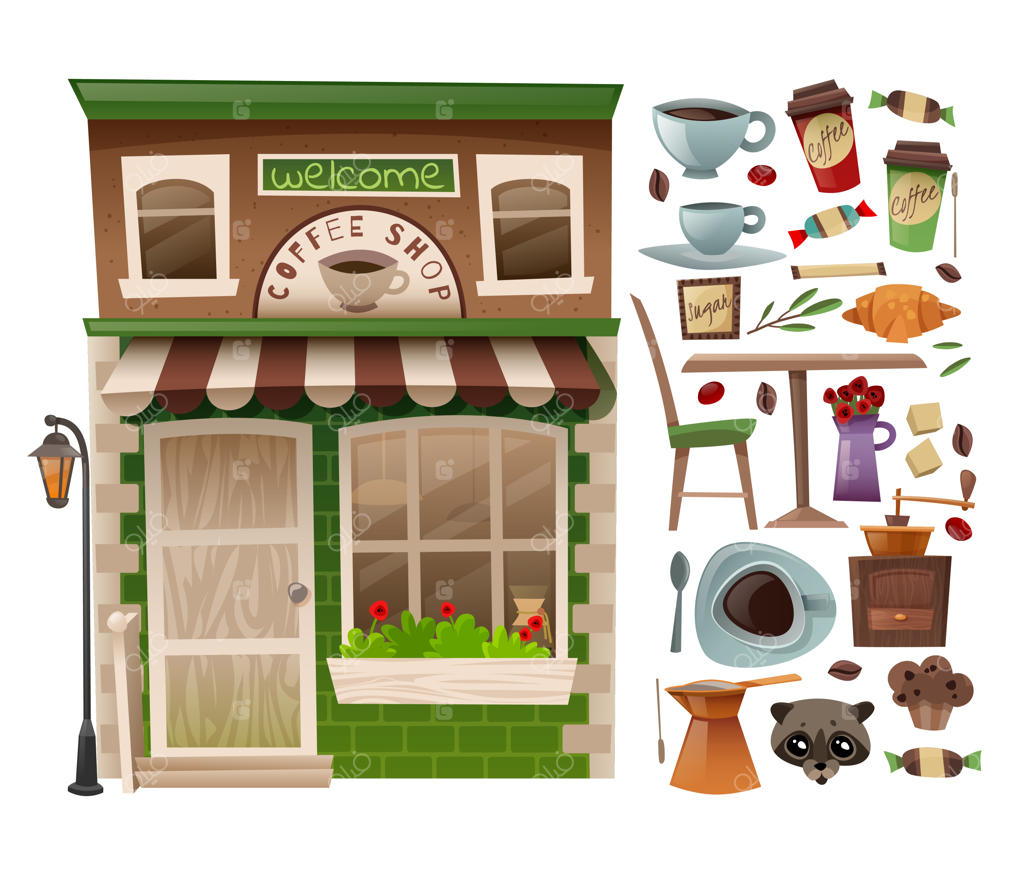 نمای بیرونی کافی‌شاپ