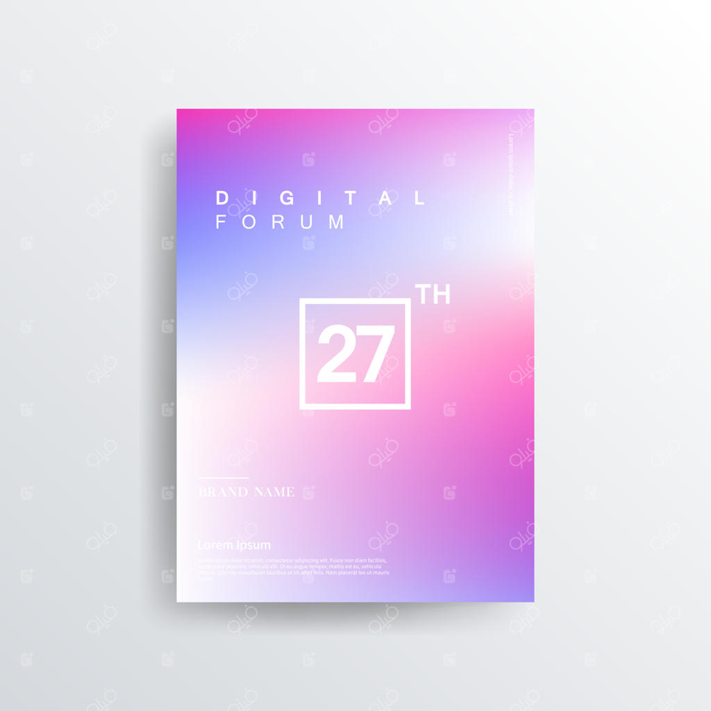 طراحی بروشور رنگارنگ، طراحی جلد انتزاعی، پس‌زمینه‌ی درخشان