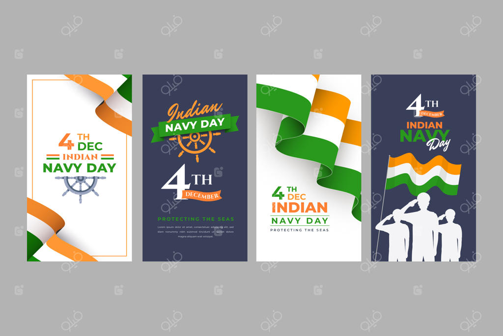 مجموعه استوری‌های اینستاگرام ویژه روز نیروی دریایی هند