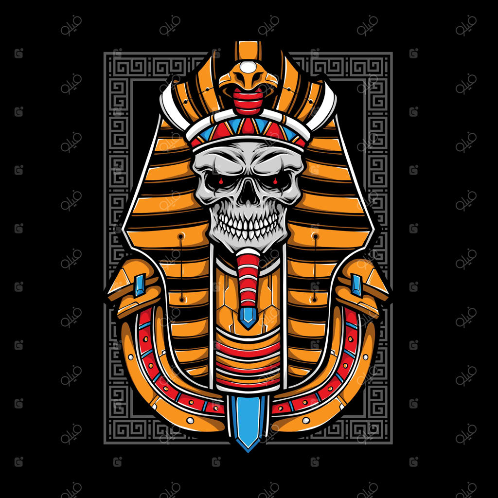 تصویر مومیایی با جمجمه مصری